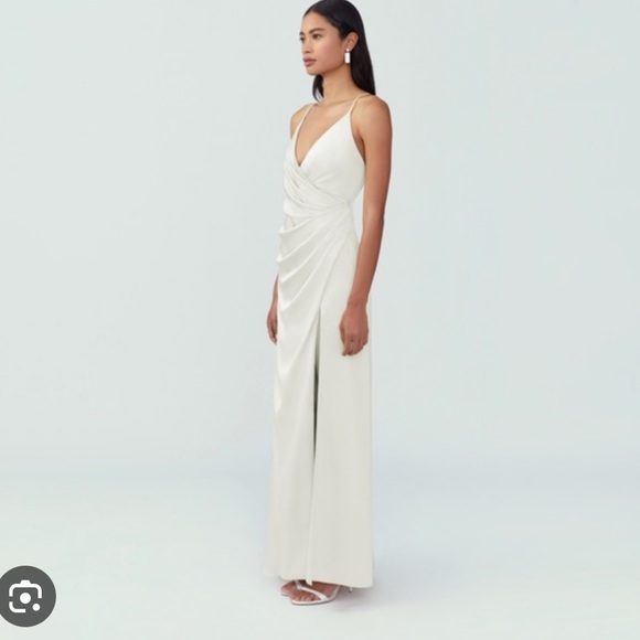 Fame and Partners Dresses & Skirts - Fame and partners white wrap maxi cross dress us2